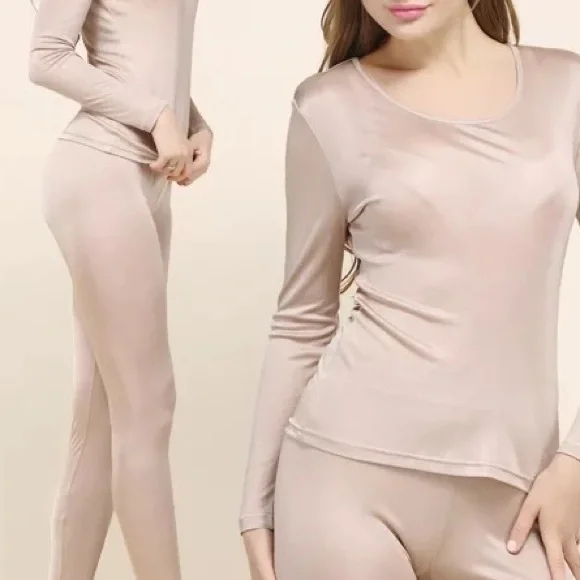 Base Layer set M - 2XL coordinate jersey soft modal silkened viscose ski thermal - Picture 10 of 16